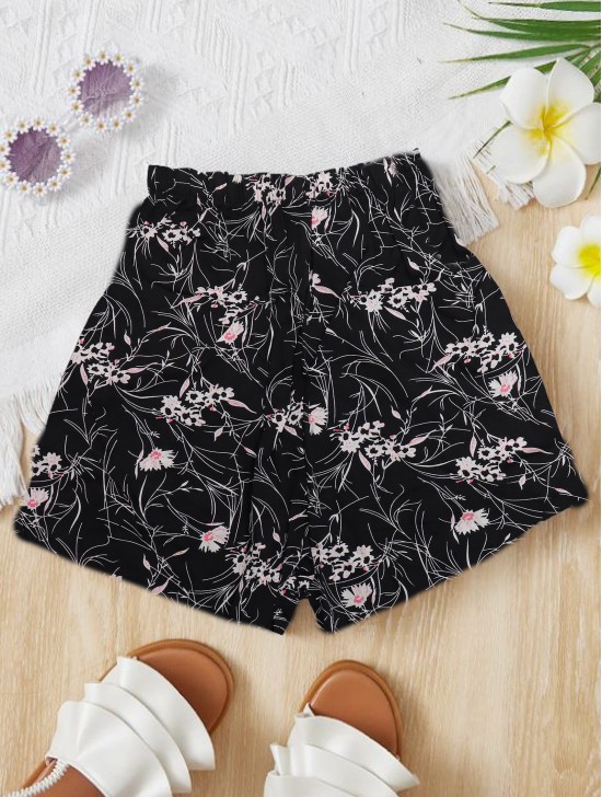 Solid Colored Shorts w/ Front Tie & Pockets